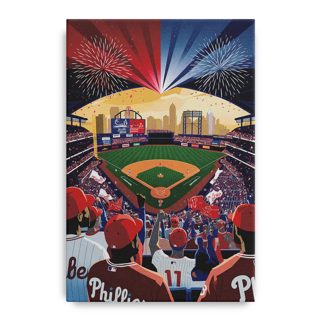 Philadelphia Phillies Celebration Front - Canvas Wall Art
