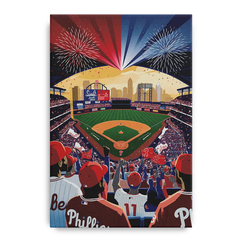 Philadelphia Phillies Celebration Front - Canvas Wall Art