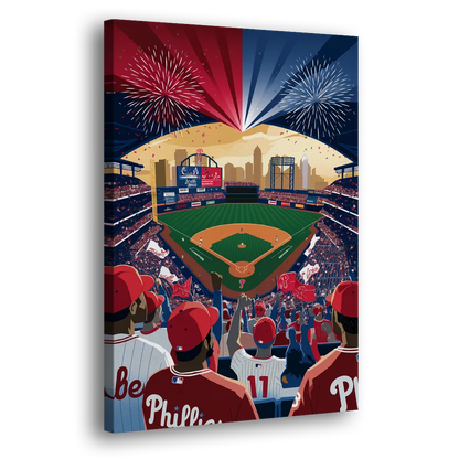Philadelphia Phillies Celebration Side - Canvas Wall Art