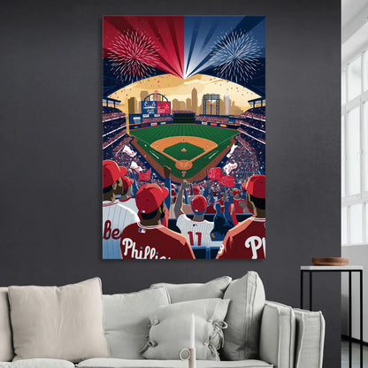 Philadelphia Phillies Celebration Sitting Room - Canvas Wall Art