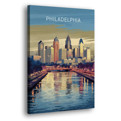 Philadelphia Schuylkill River - Canvas Wall Art