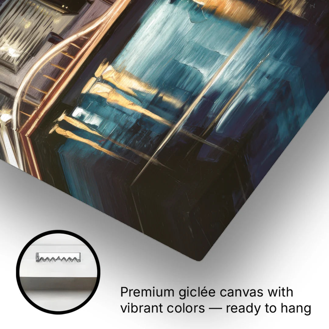 Philadelphia Skyline at Night - Canvas Wall Art - Gallery Wrap Corner