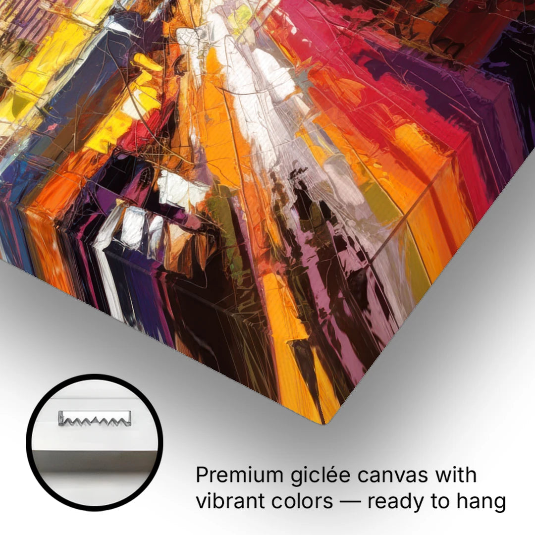Phoenix Arizona Downtown Lights - Canvas Wall Art - Gallery Wrap Corner