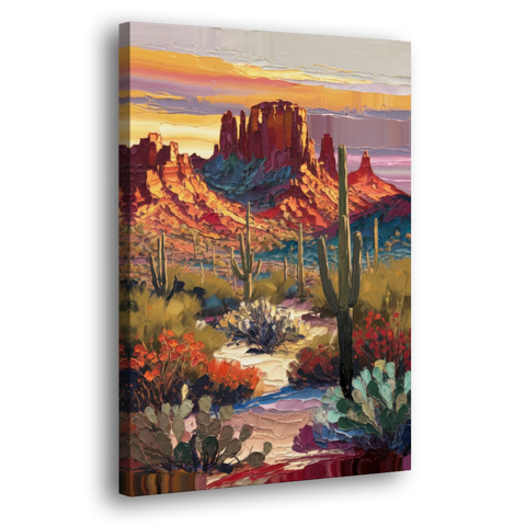 Phoenix Arizona Mountainscape - Canvas Wall Art - Side
