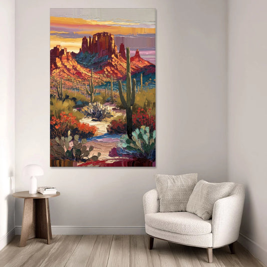 Phoenix Arizona Mountainscape - Canvas Wall Art - Sofa - 40x60