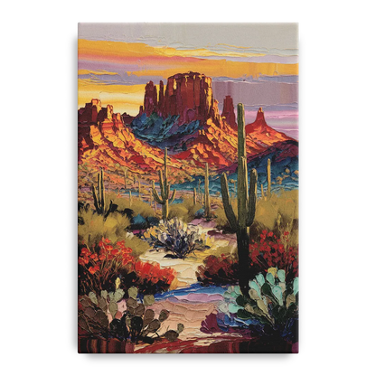 Phoenix Arizona Mountainscape Front - Canvas Wall Art