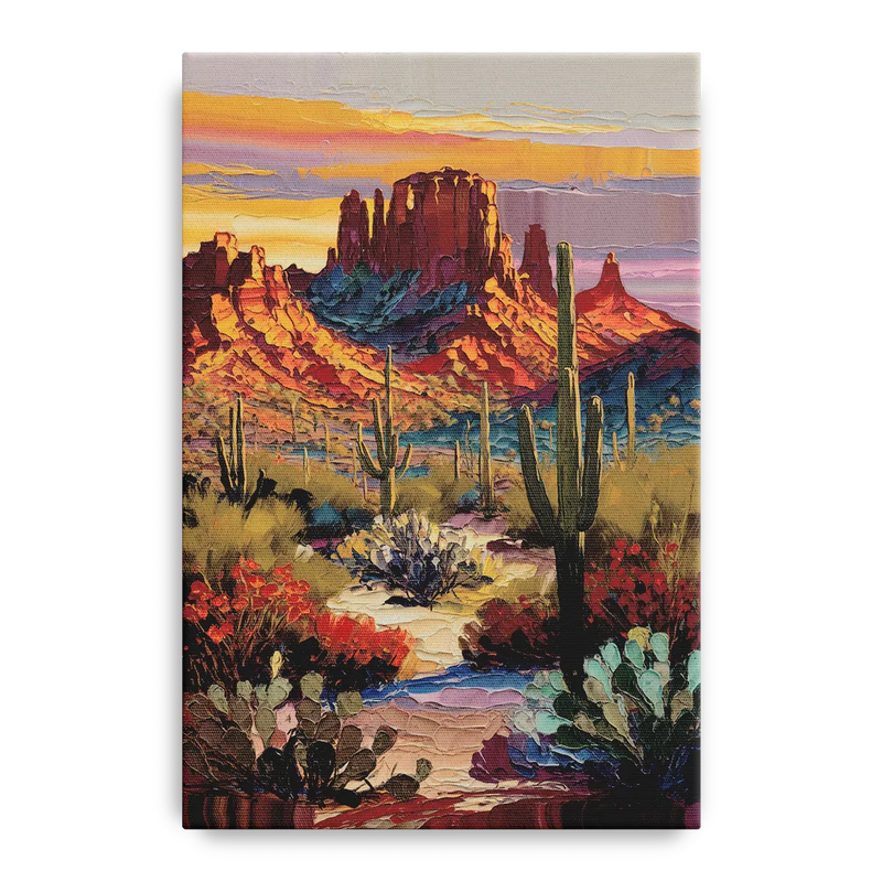 Phoenix Arizona Mountainscape Front - Canvas Wall Art