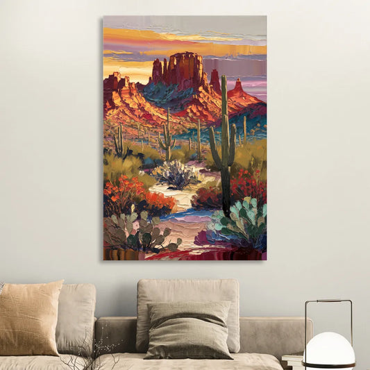 Phoenix Arizona Mountainscape Living Room - Canvas Wall Art
