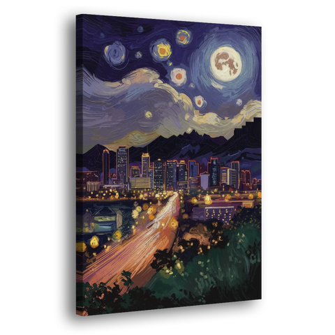 Phoenix Arizona Nightscape - Canvas Wall Art