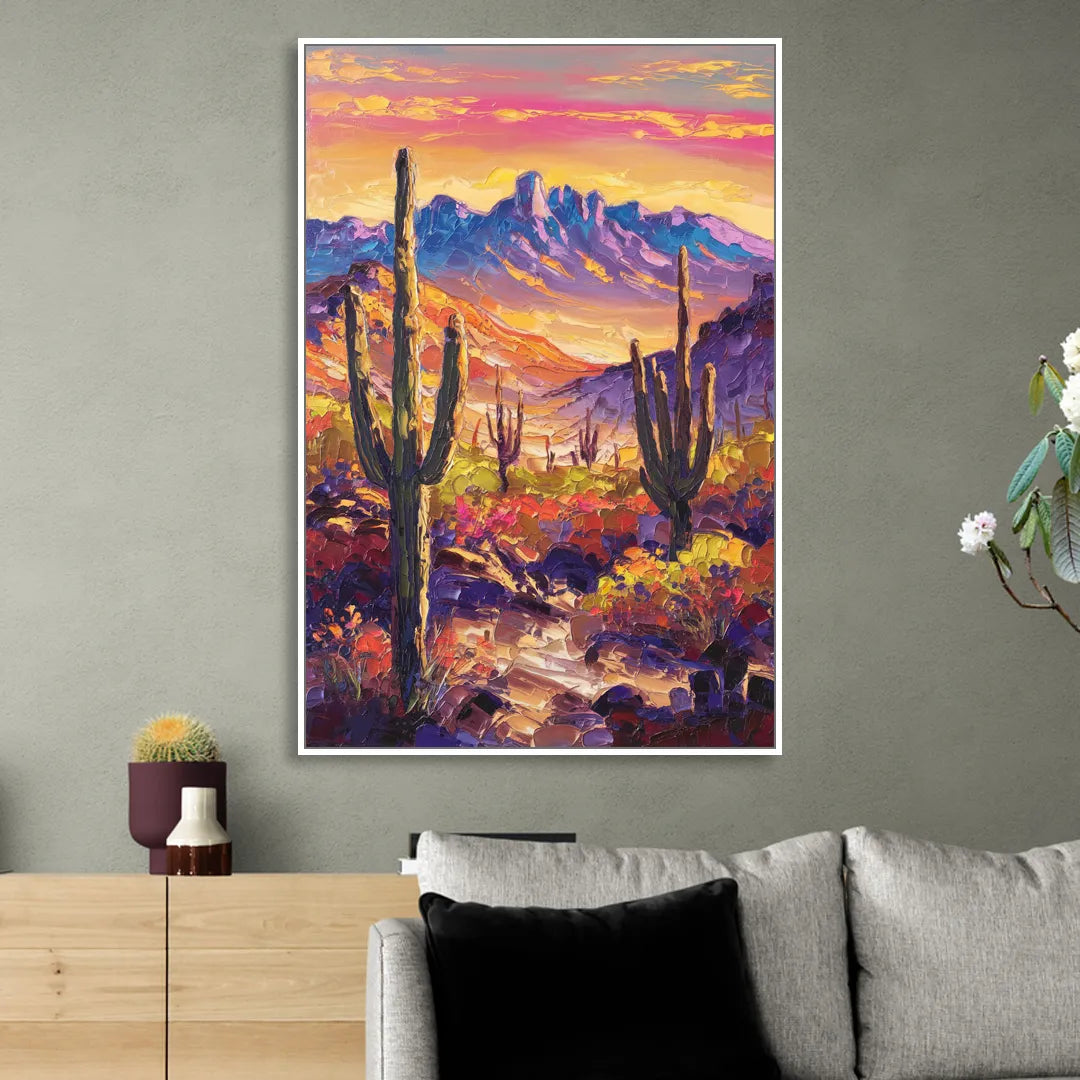 Phoenix Arizona Scenic Views Sitting Room - White Canvas Wall Art