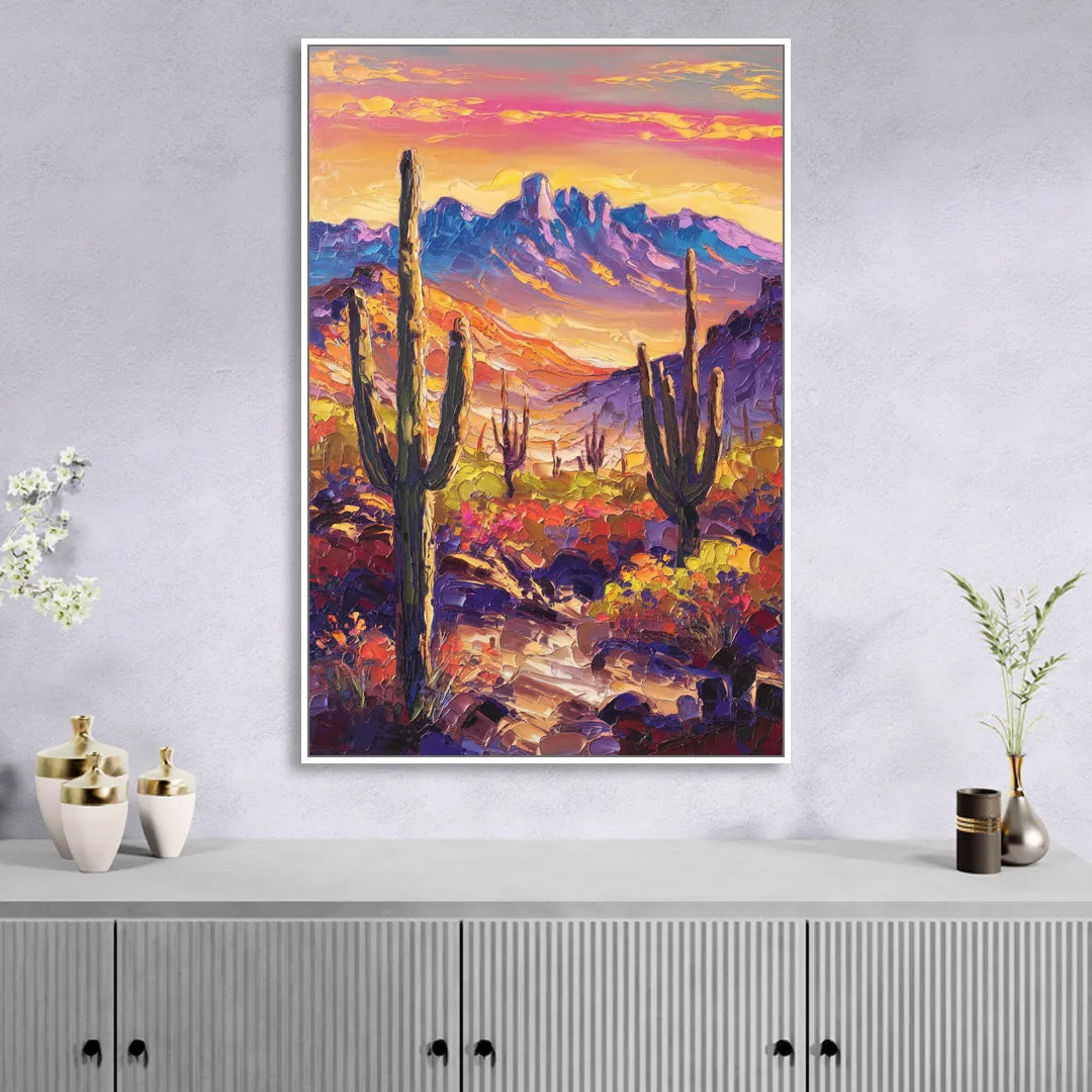 Phoenix Arizona Scenic Views Living Room - White Canvas Wall Art