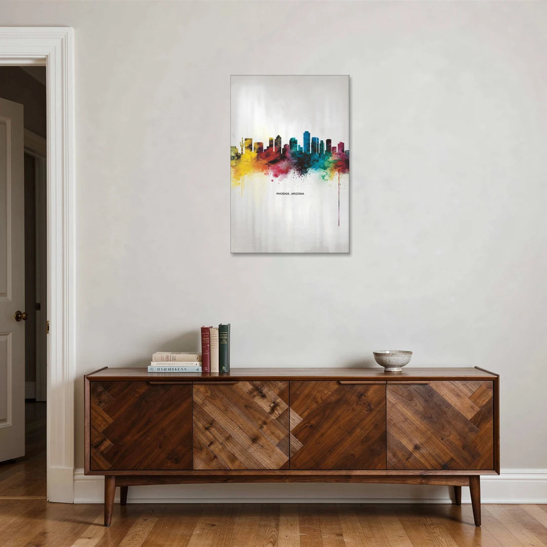 Phoenix Arizona Skyline View - Canvas Wall Art - Coffee Table - 24x36
