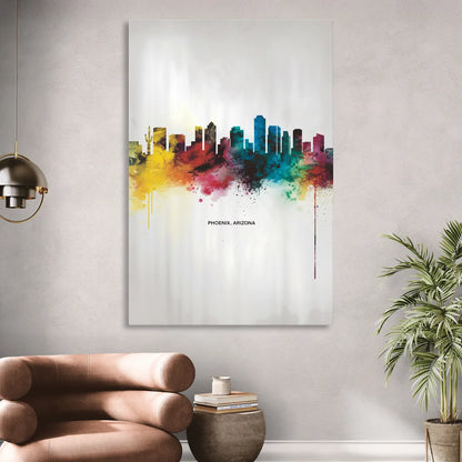 Phoenix Arizona Skyline View Living Room - Canvas Wall Art