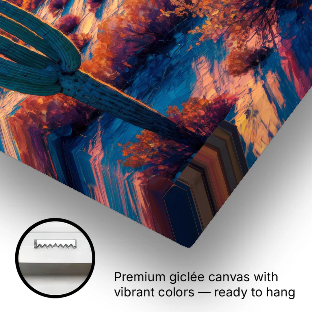 Phoenix Arizona Sunset Glow - Canvas Wall Art - Gallery Wrap Corner
