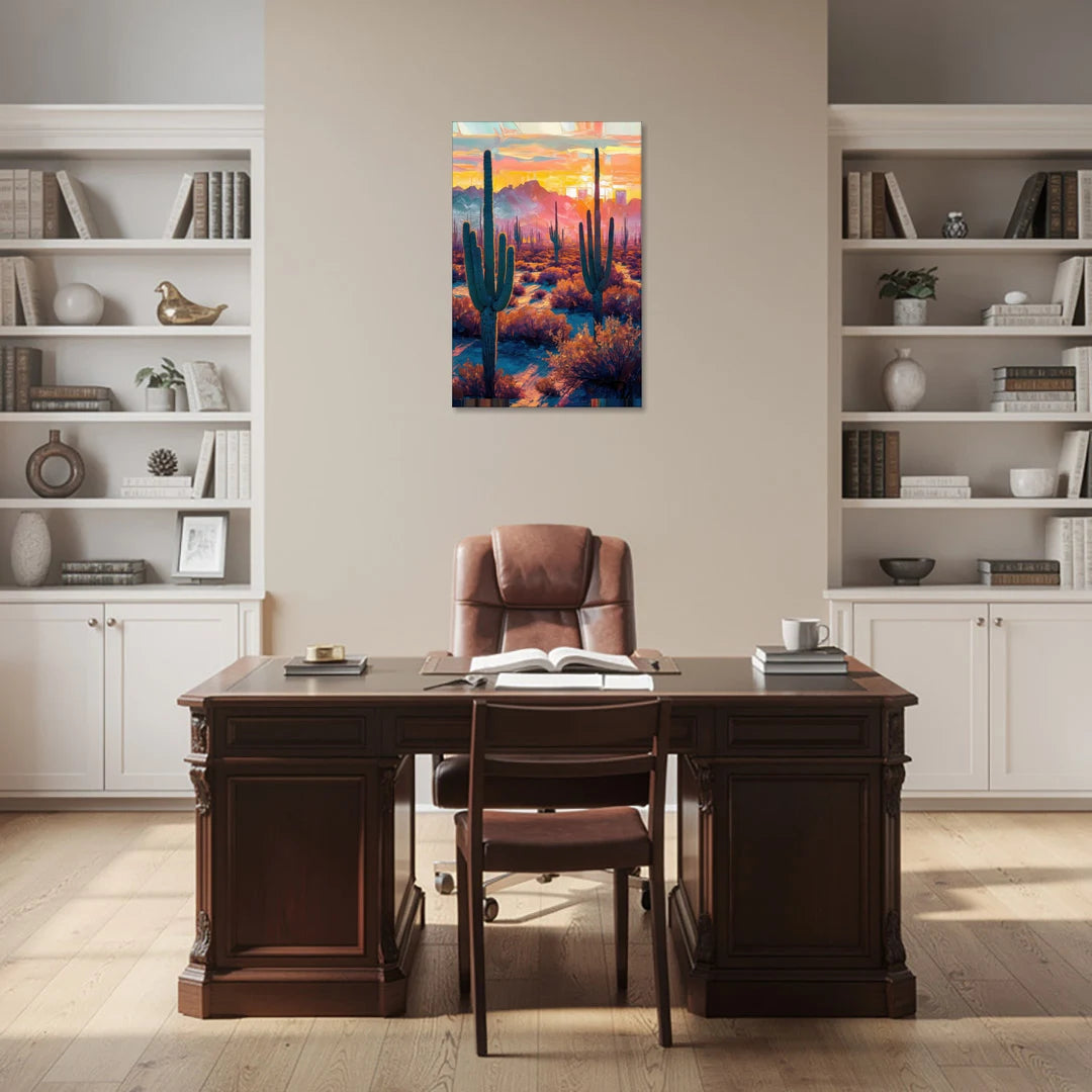 Phoenix Arizona Sunset Glow - Canvas Wall Art - Office - 24x36