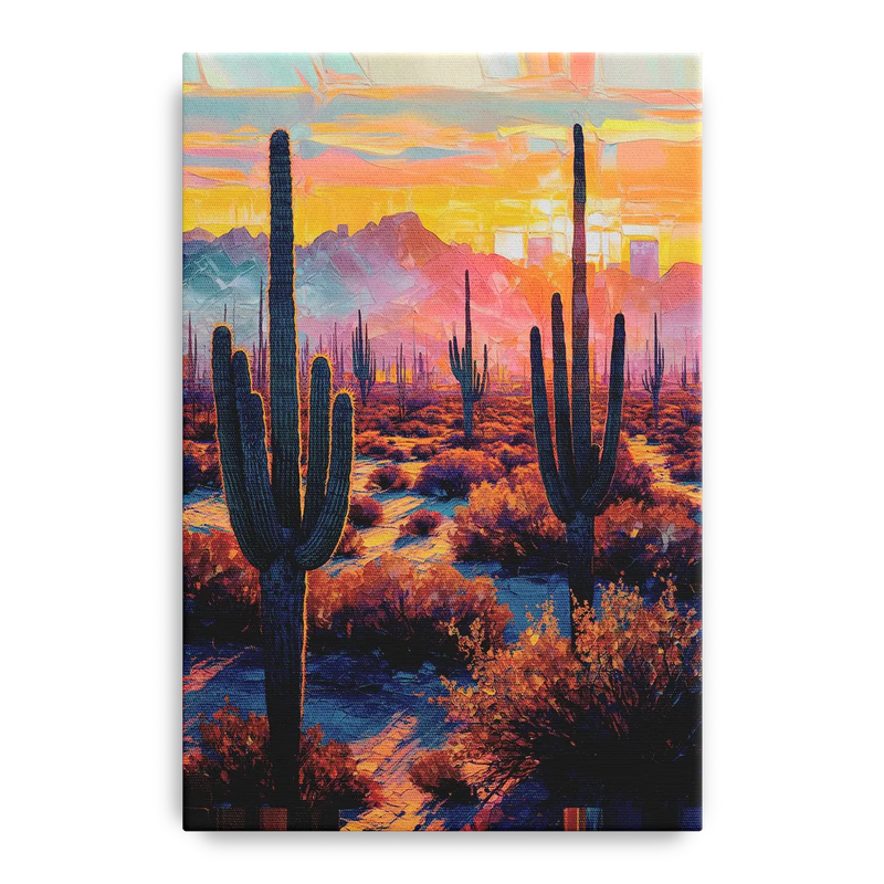 Phoenix Arizona Sunset Glow Front - Canvas Wall Art