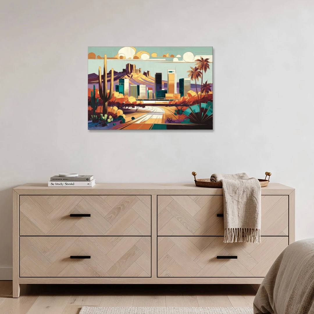 Phoenix Arizona Urban Art - Canvas Wall Art - Coffee Table - 36x24