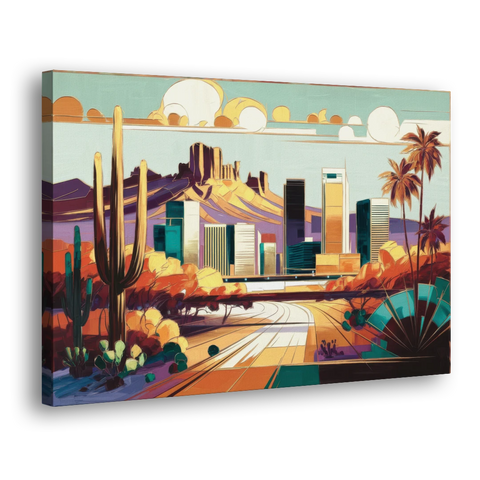 Phoenix Arizona Urban Art - Canvas Wall Art - Side
