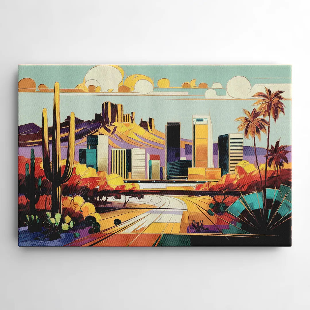 Phoenix Arizona Urban Art - Canvas Wall Art