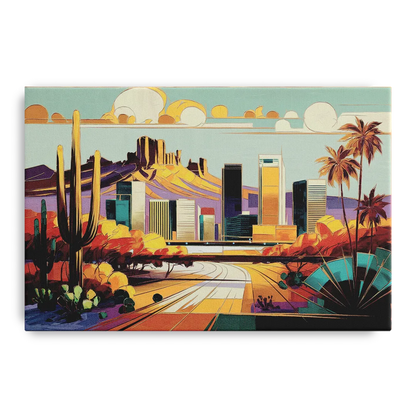 Phoenix Arizona Urban Art Front - Canvas Wall Art