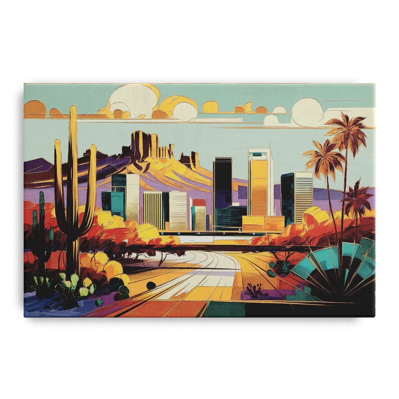Phoenix Arizona Urban Art Front - Canvas Wall Art