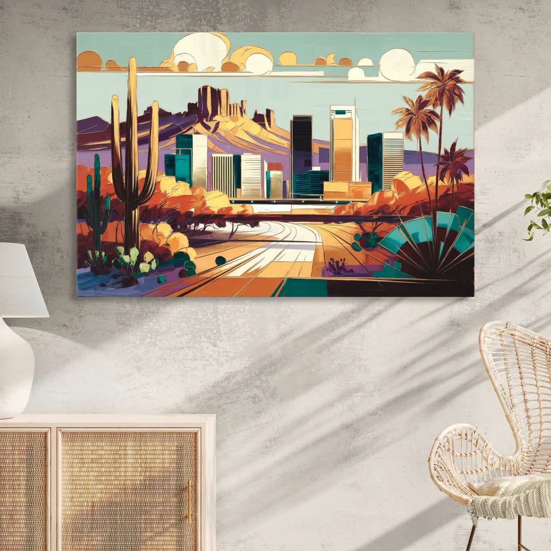 Phoenix Arizona Urban Art Sitting Room - Canvas Wall Art