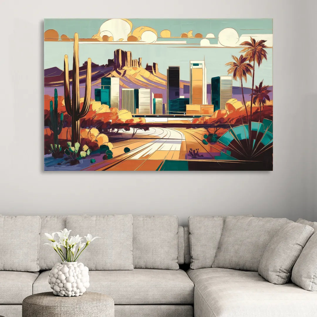Phoenix Arizona Urban Art Living Room - Canvas Wall Art