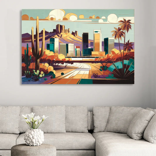 Phoenix Arizona Urban Art Living Room - Canvas Wall Art