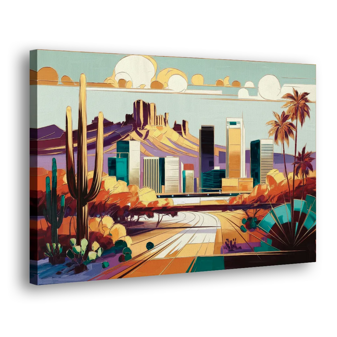 Phoenix Arizona Urban Art Side - Canvas Wall Art