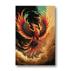 Phoenix Bird Abstract Artwork - Canvas Wall Art - Front
