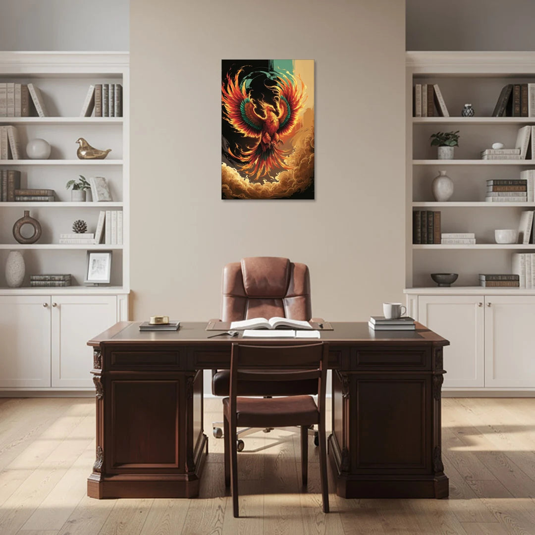 Phoenix Bird Abstract Artwork - Canvas Wall Art - Office - 24x36