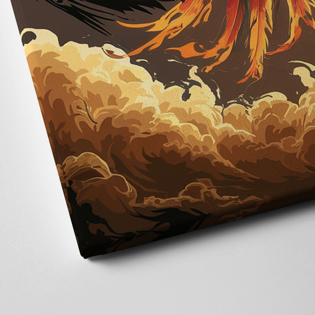 Phoenix Bird Abstract Artwork Canvas Close Up