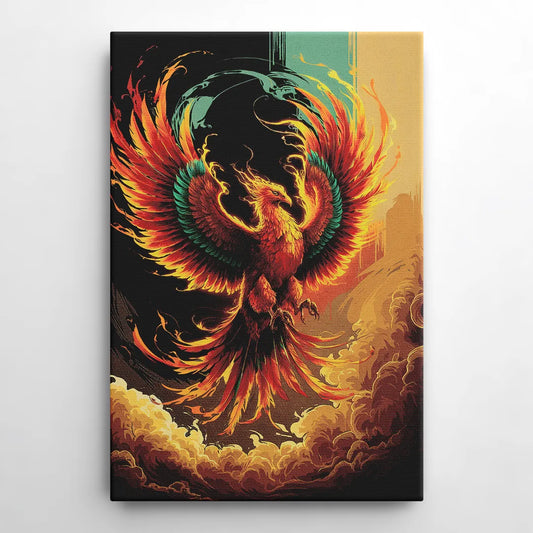 Phoenix Bird Abstract Artwork - Canvas Wall Art