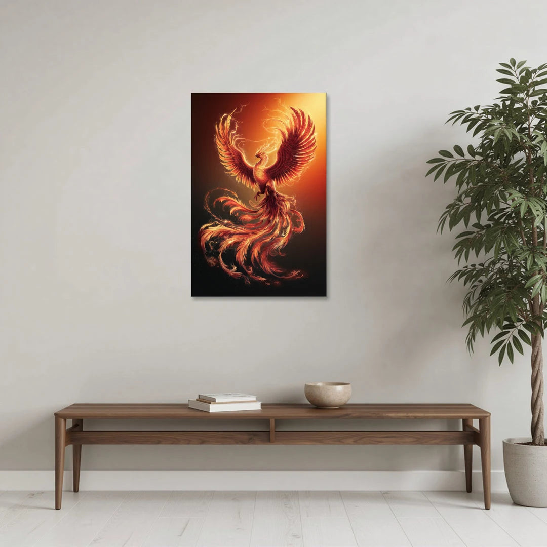 Phoenix Bird in Flight - Canvas Wall Art - Coffee Table - 24x36