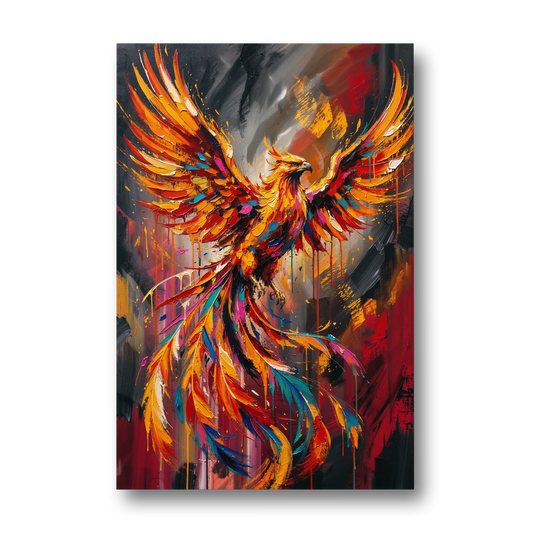 Phoenix Bird in Flight - Canvas Wall Art - Front