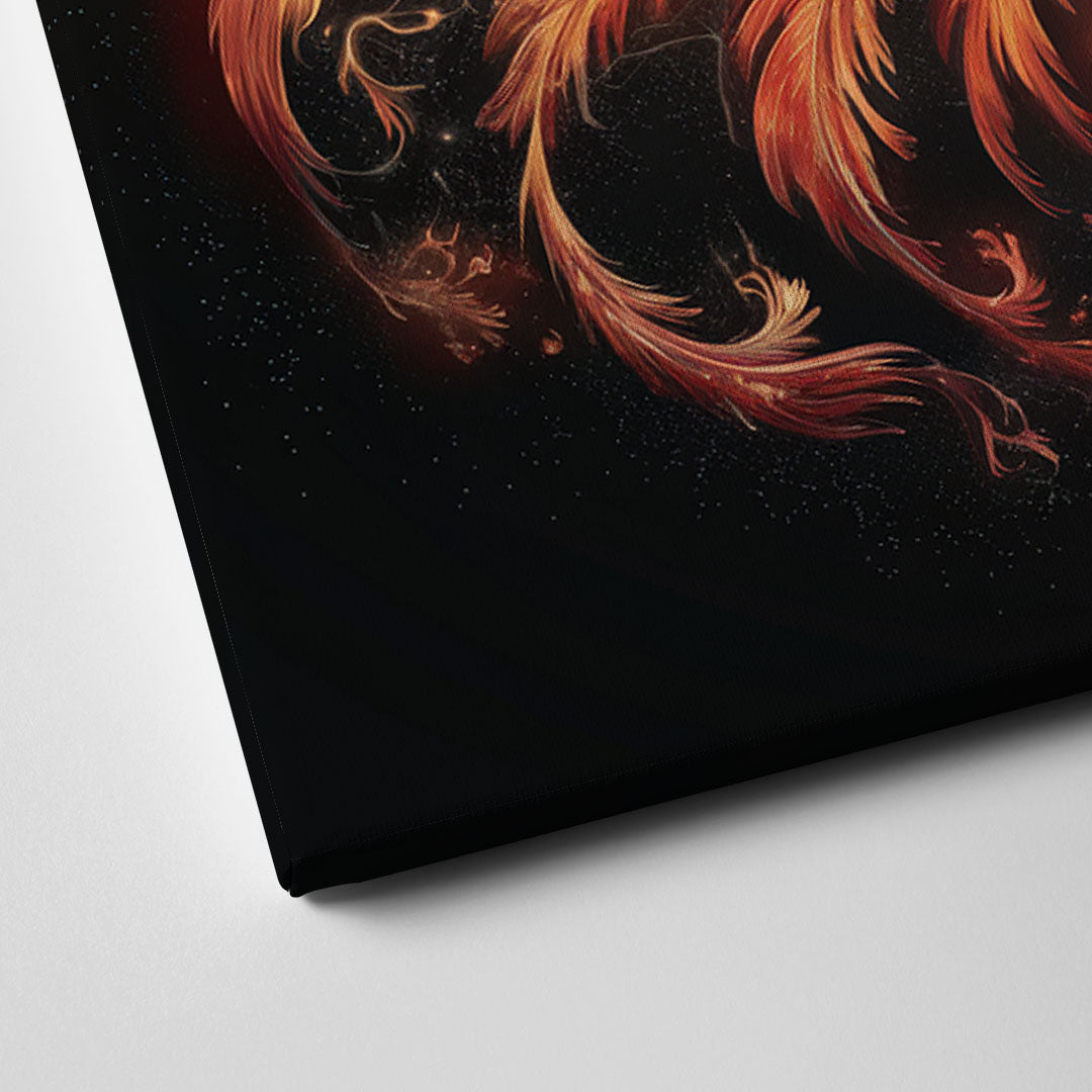 Phoenix Bird in Flight Canvas Close Up
