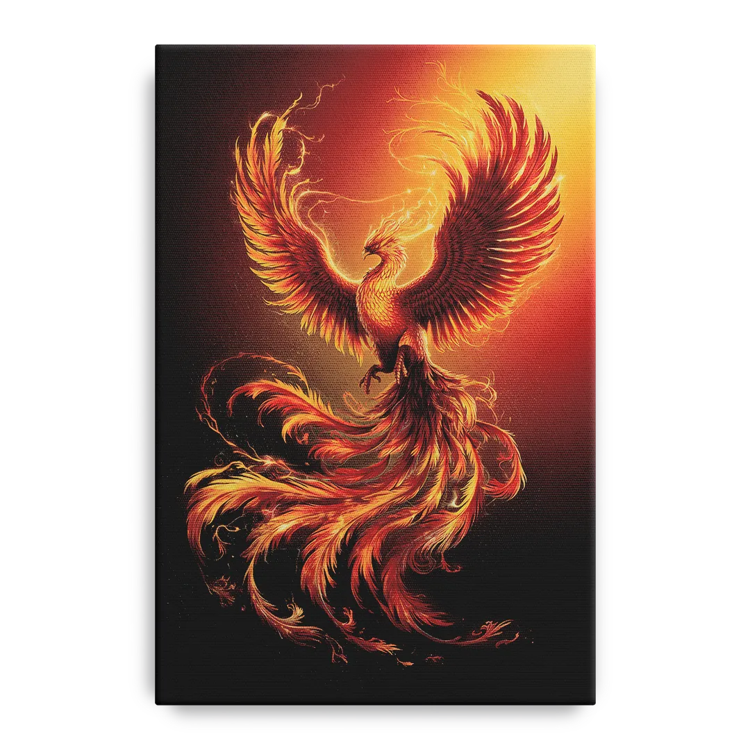 Phoenix Bird in Flight Front - Canvas Wall Art