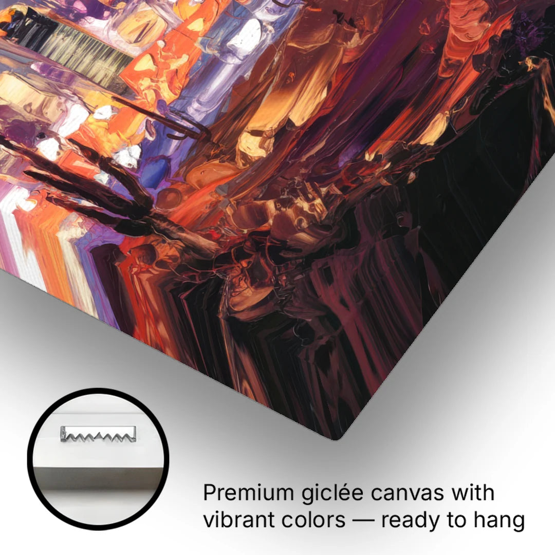 Phoenix City Lights and Skies - Canvas Wall Art - Gallery Wrap Corner