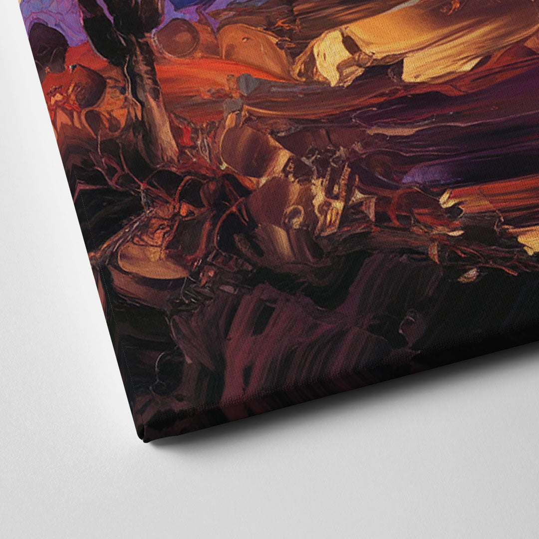 Phoenix City Lights and Skies Canvas Close Up