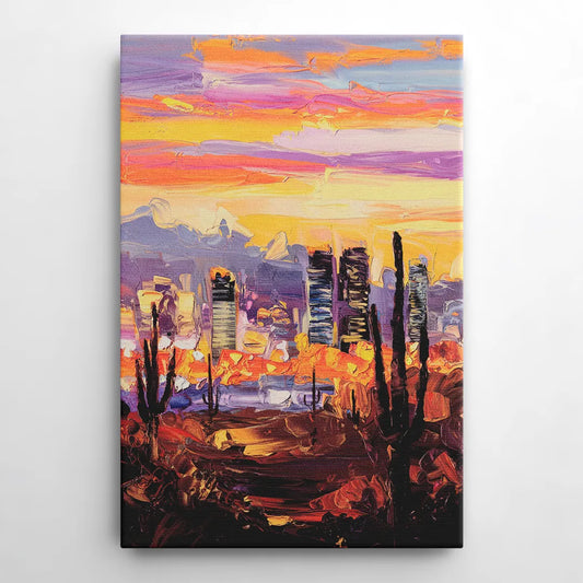 Phoenix City Lights and Skies - Canvas Wall Art