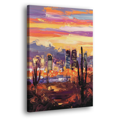 Phoenix City Lights and Skies - Canvas Wall Art