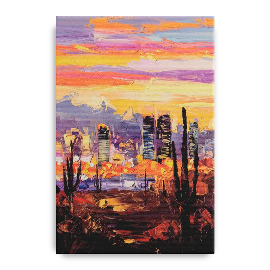 Phoenix City Lights and Skies Front - Canvas Wall Art
