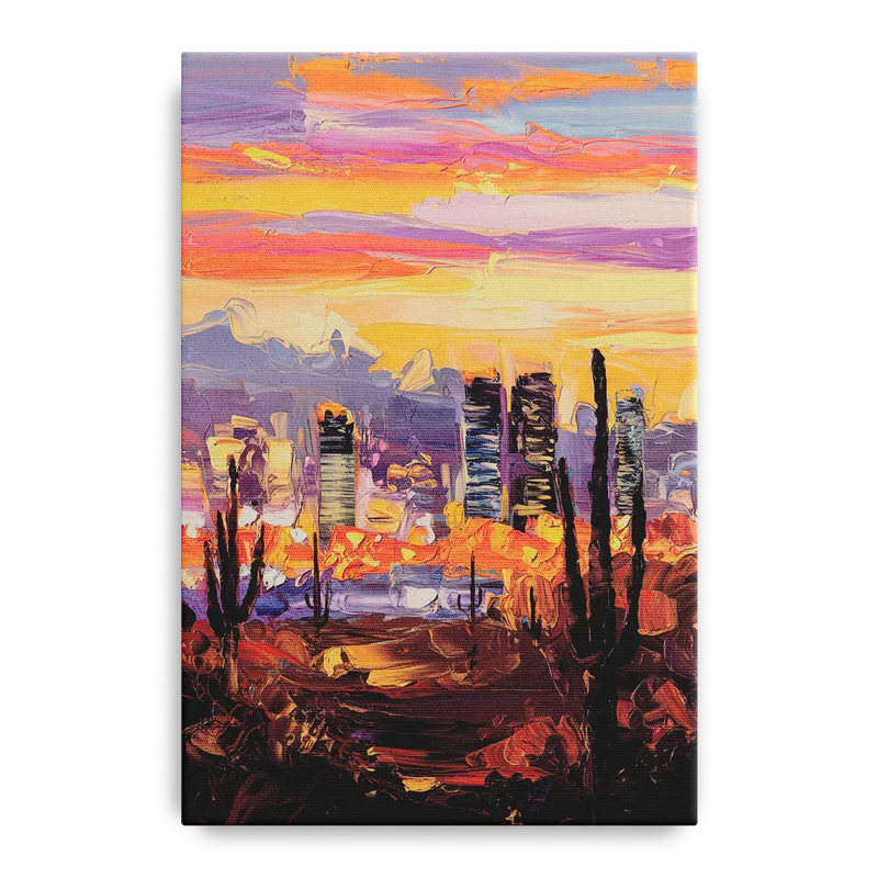 Phoenix City Lights and Skies Front - Canvas Wall Art