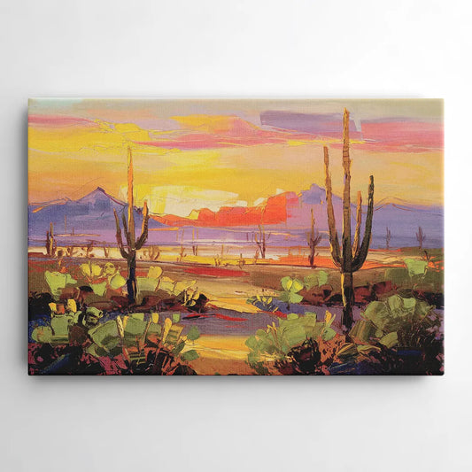Phoenix Desert Horizon Scene - Canvas Wall Art