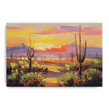 Phoenix Desert Horizon Scene Front - Canvas Wall Art