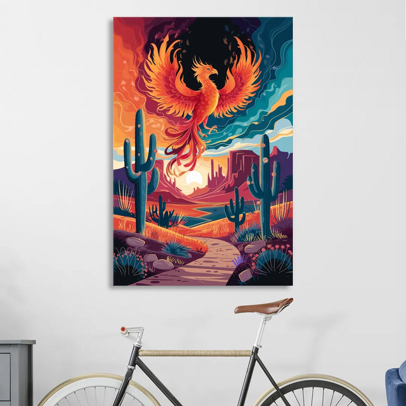 Phoenix Desert Landscape Sitting Room - Canvas Wall Art