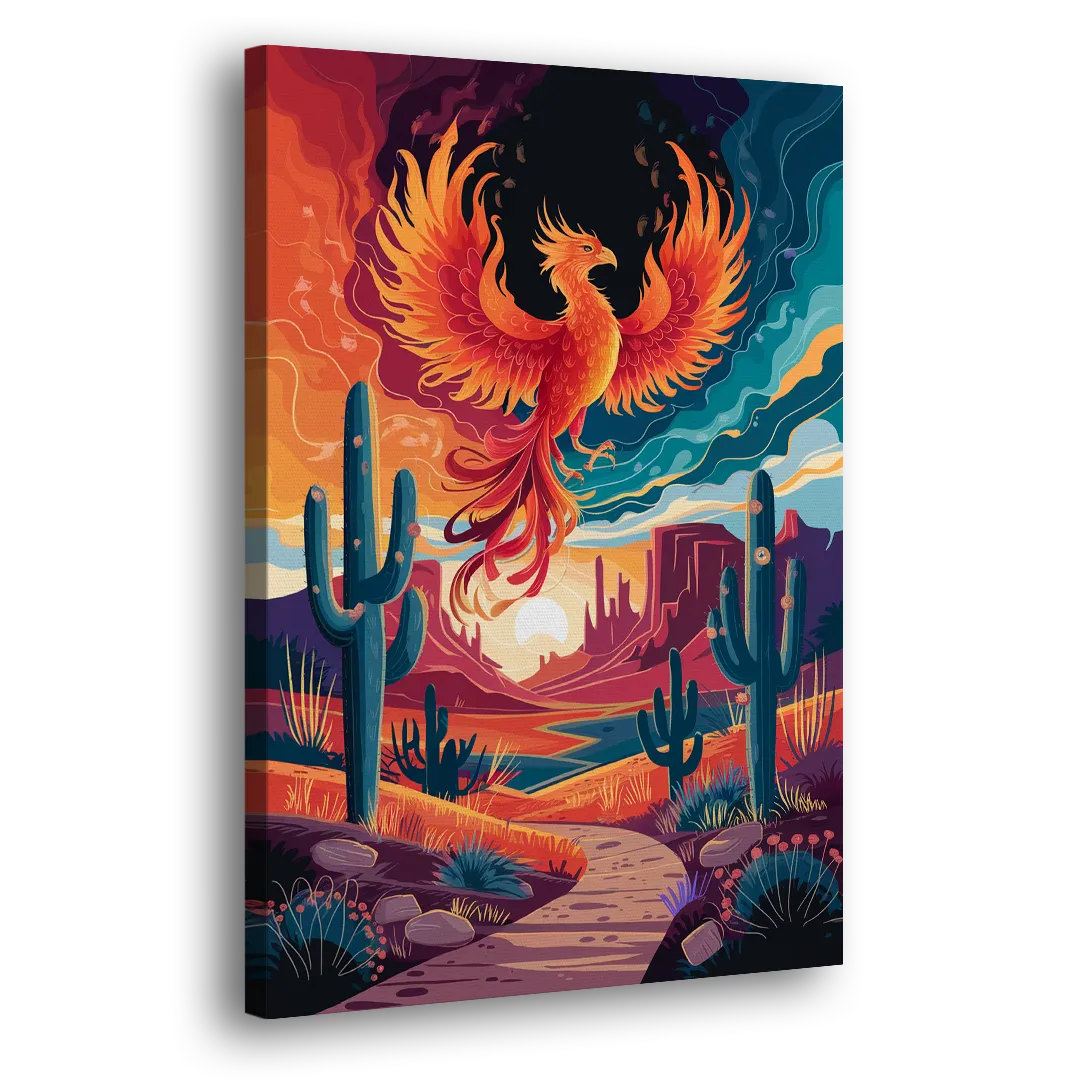 Phoenix Desert Landscape Side - Canvas Wall Art