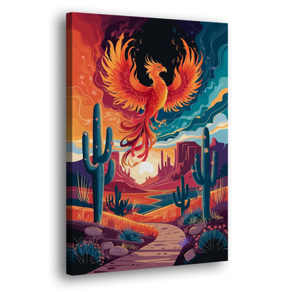 Phoenix Desert Landscape Side - Canvas Wall Art