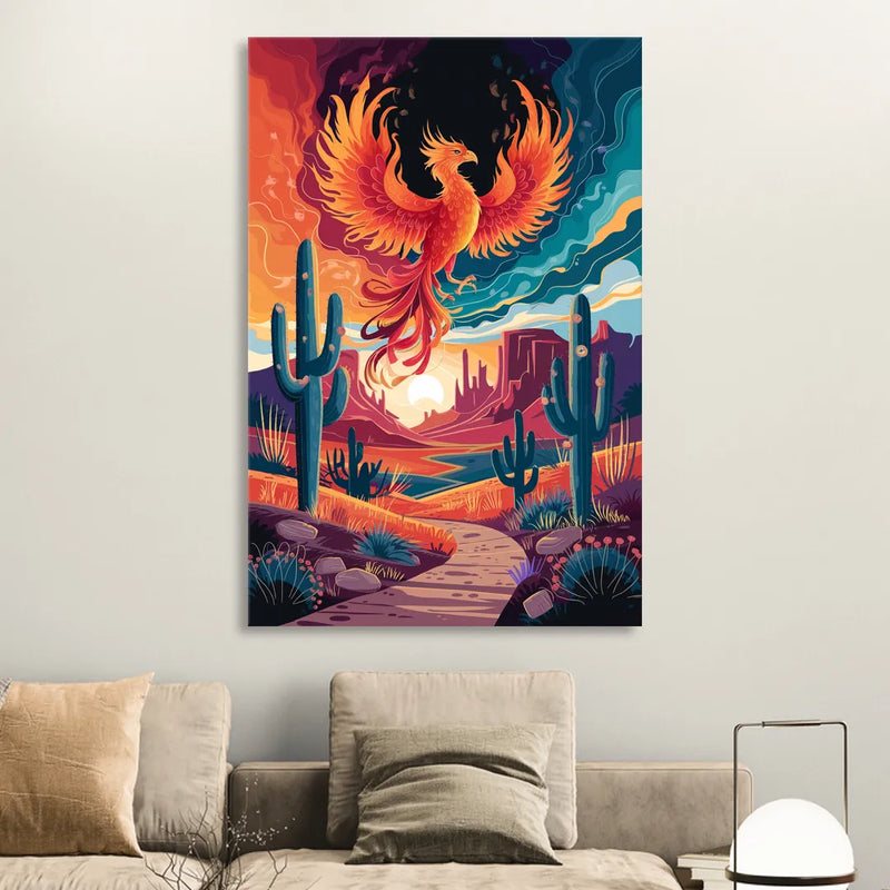 Phoenix Desert Landscape Living Room - Canvas Wall Art