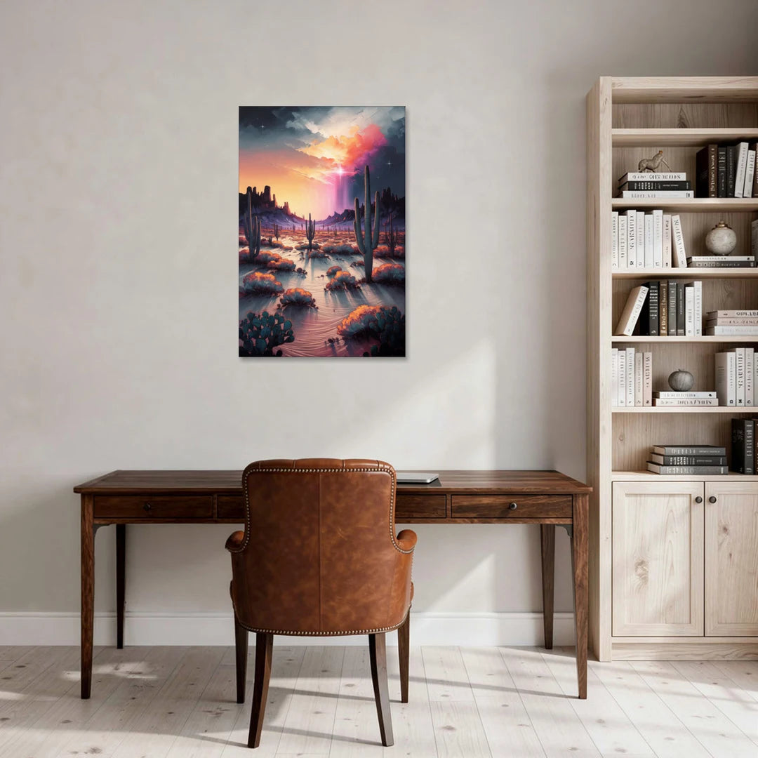 Phoenix Desert Twilight Glow - Canvas Wall Art - Office - 24x36